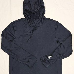 NIKE JORDAN JUMPMAN THERMA FIT DRI FIT HOODIE NAVY WHITE LARGE EUC
